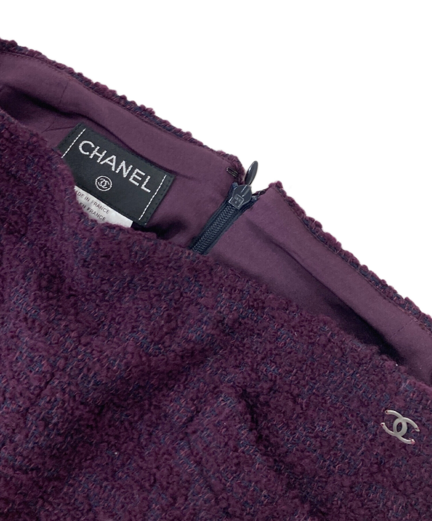 中古・古着通販】CHANEL (シャネル) ツイードセットアップ パープル