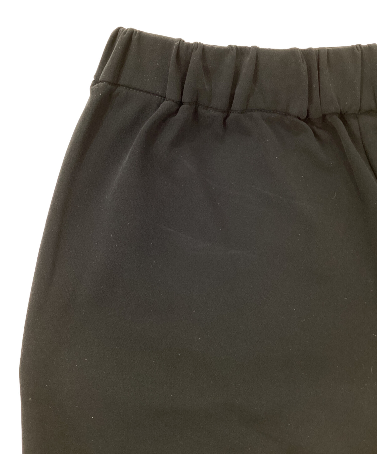 中古・古着通販】YORI (ヨリ) ピンタックストレッチパンツ ブラック