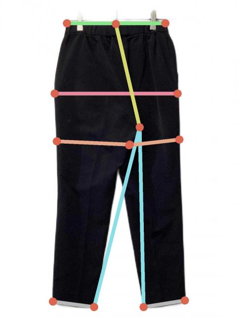 中古・古着通販】YORI (ヨリ) ピンタックストレッチパンツ ブラック