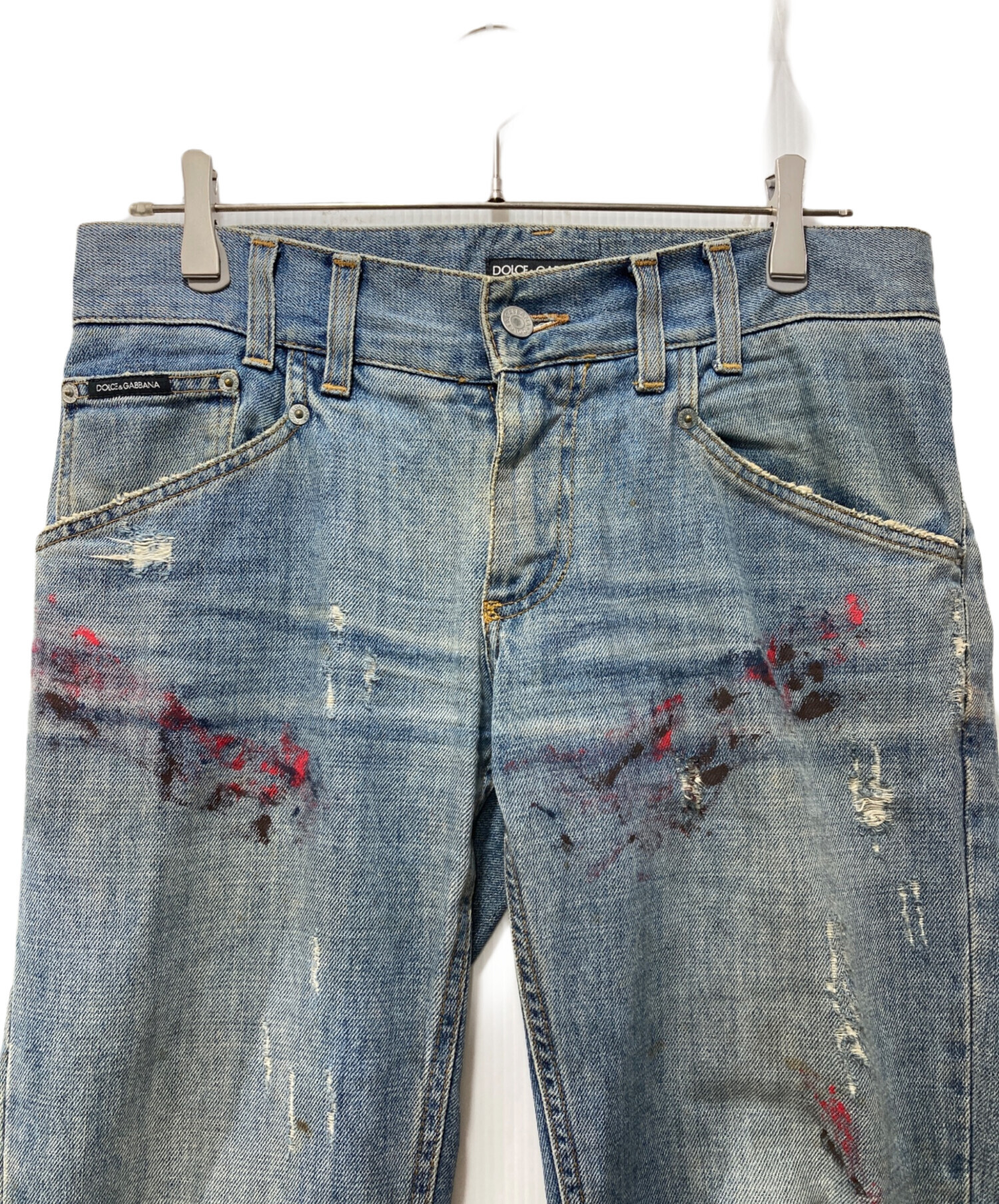 Dolce & Gabbana ペイント ダメージデニムパンツ 44 中古・古着通販】DOLCE & GABBANA (ドルチェ＆ガッバーナ) ペイント