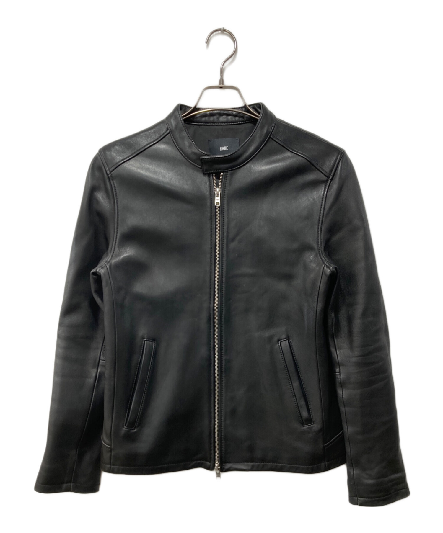 HARE シングルライダースジャケット　Lサイズ　本革　HA030087AD 中古・古着通販】HARE (ハレ) シングルライダースジャケット/レザー