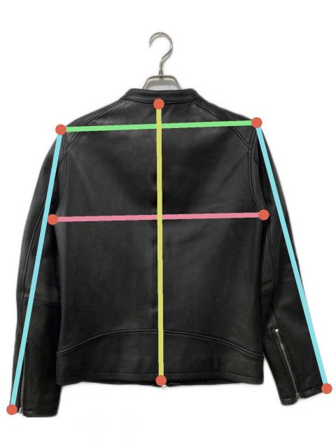 HARE シングルライダースジャケット　Lサイズ　本革　HA030087AD 中古・古着通販】HARE (ハレ) シングルライダースジャケット/レザー