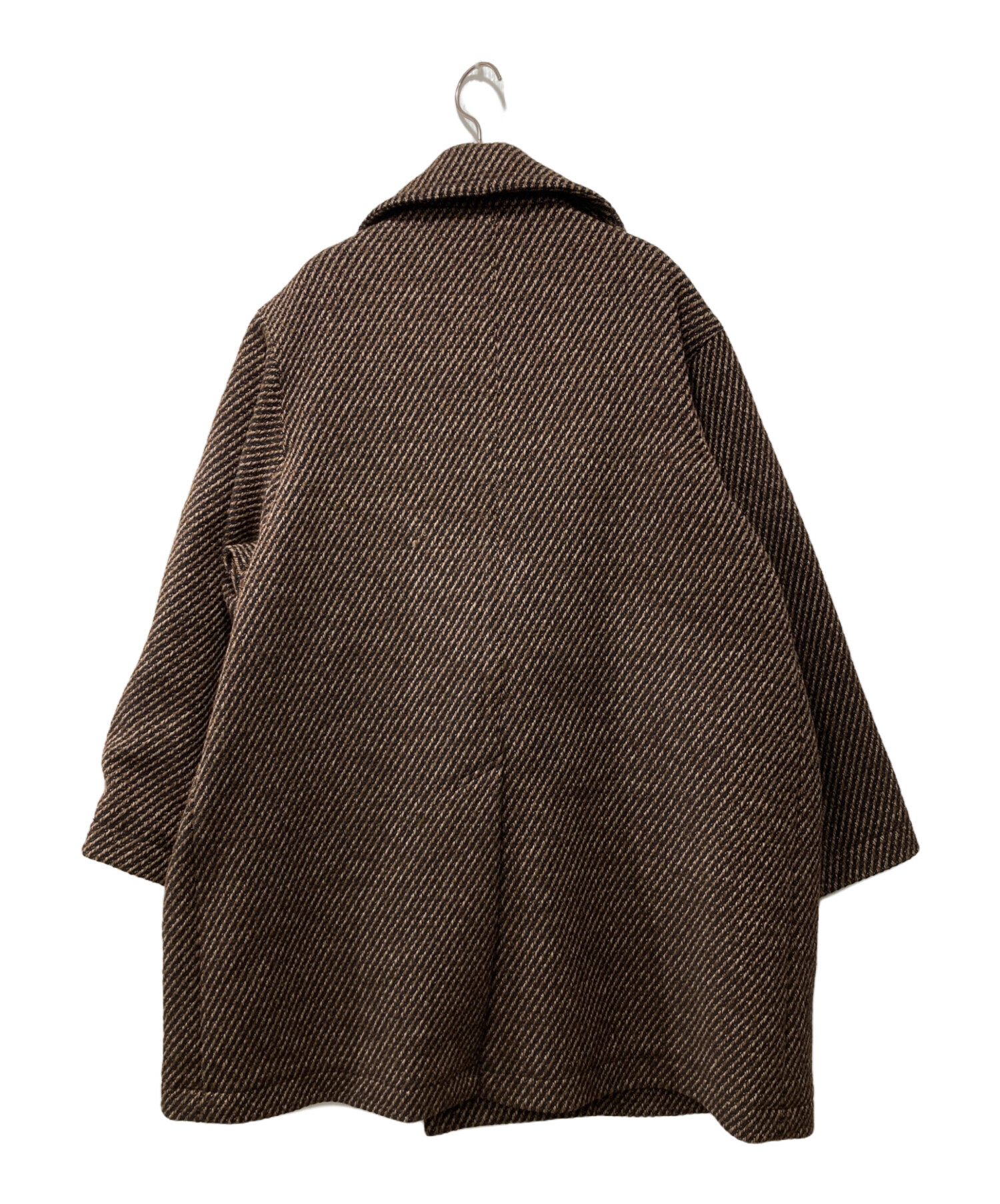 中古・古着通販】YOKE (ヨーク) DOUBLE BREASTED HALF COAT ブラウン