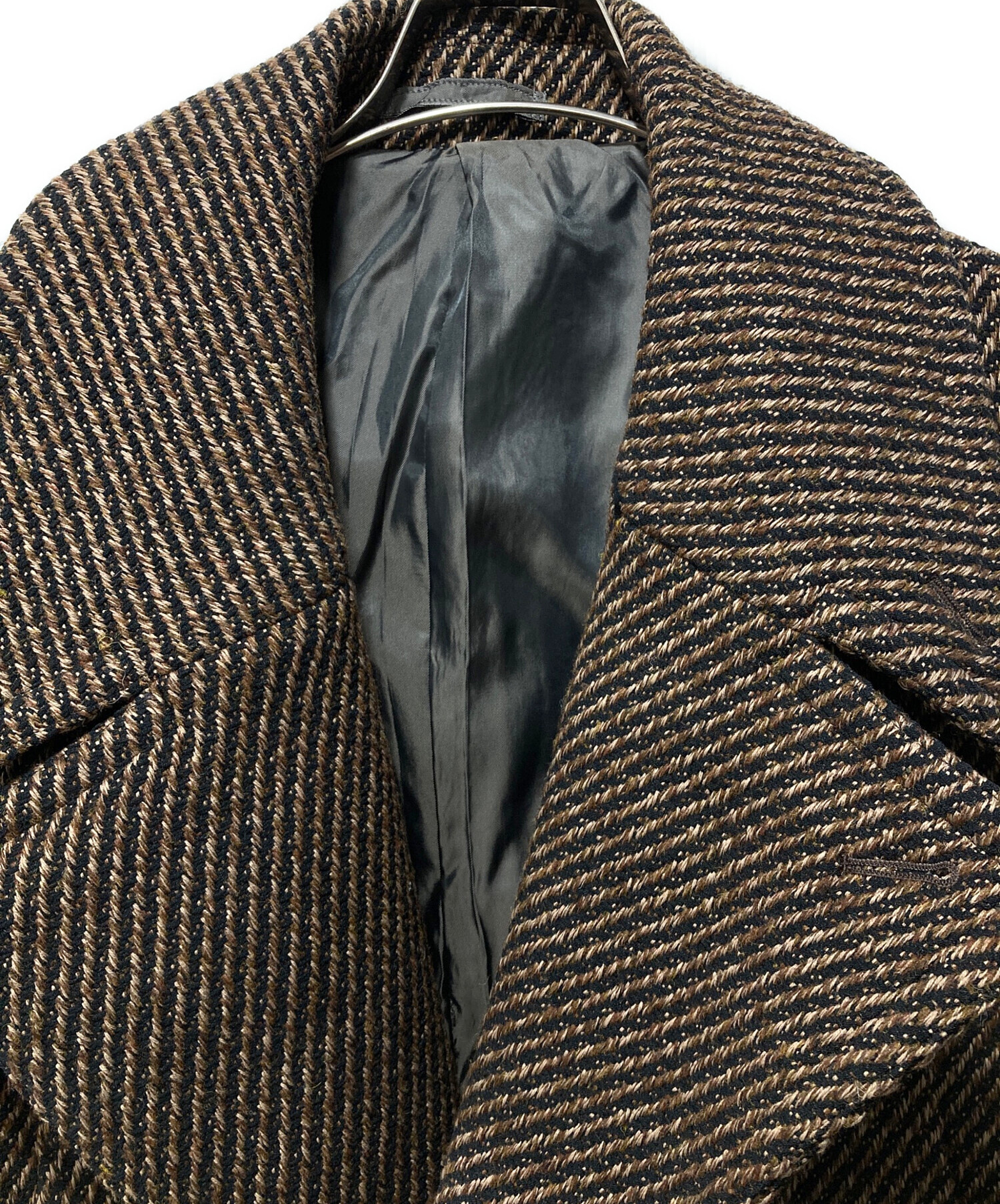 中古・古着通販】YOKE (ヨーク) DOUBLE BREASTED HALF COAT ブラウン