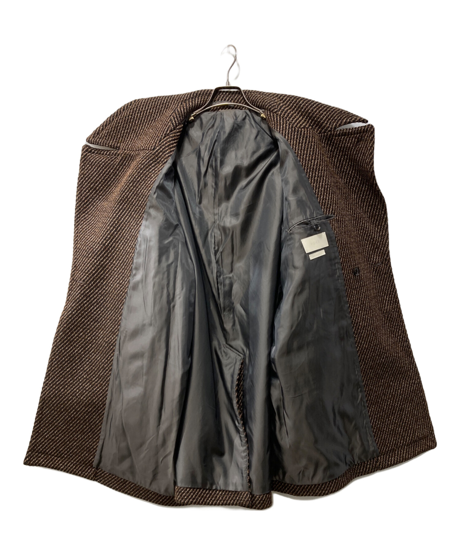 中古・古着通販】YOKE (ヨーク) DOUBLE BREASTED HALF COAT ブラウン