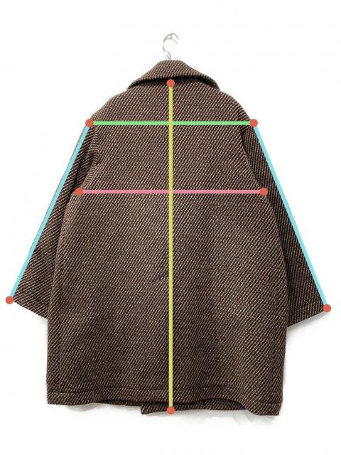 中古・古着通販】YOKE (ヨーク) DOUBLE BREASTED HALF COAT ブラウン