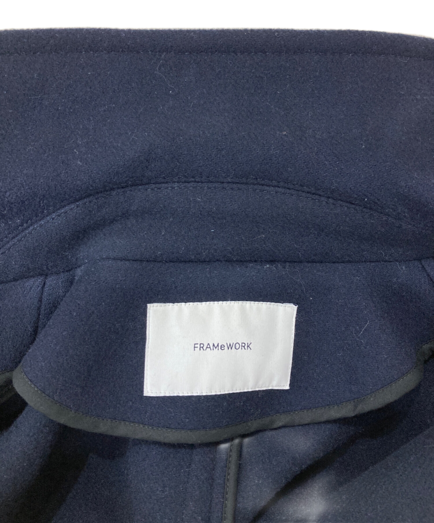 中古・古着通販】FRAMeWORK (フレームワーク) ロングPコート ネイビー