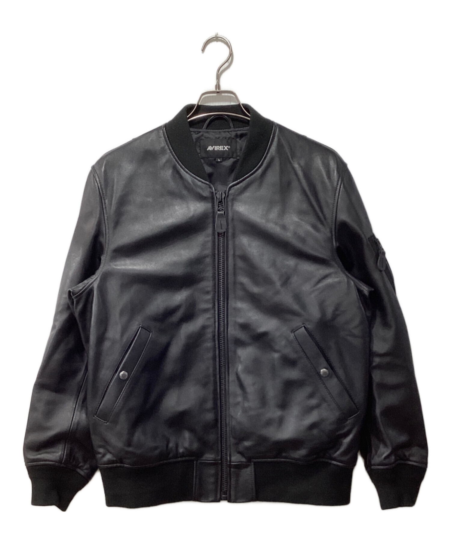 AVIREX シープスキン ジャケット 38 中古・古着通販】AVIREX (アヴィレックス) シープスキンレザーMA-1