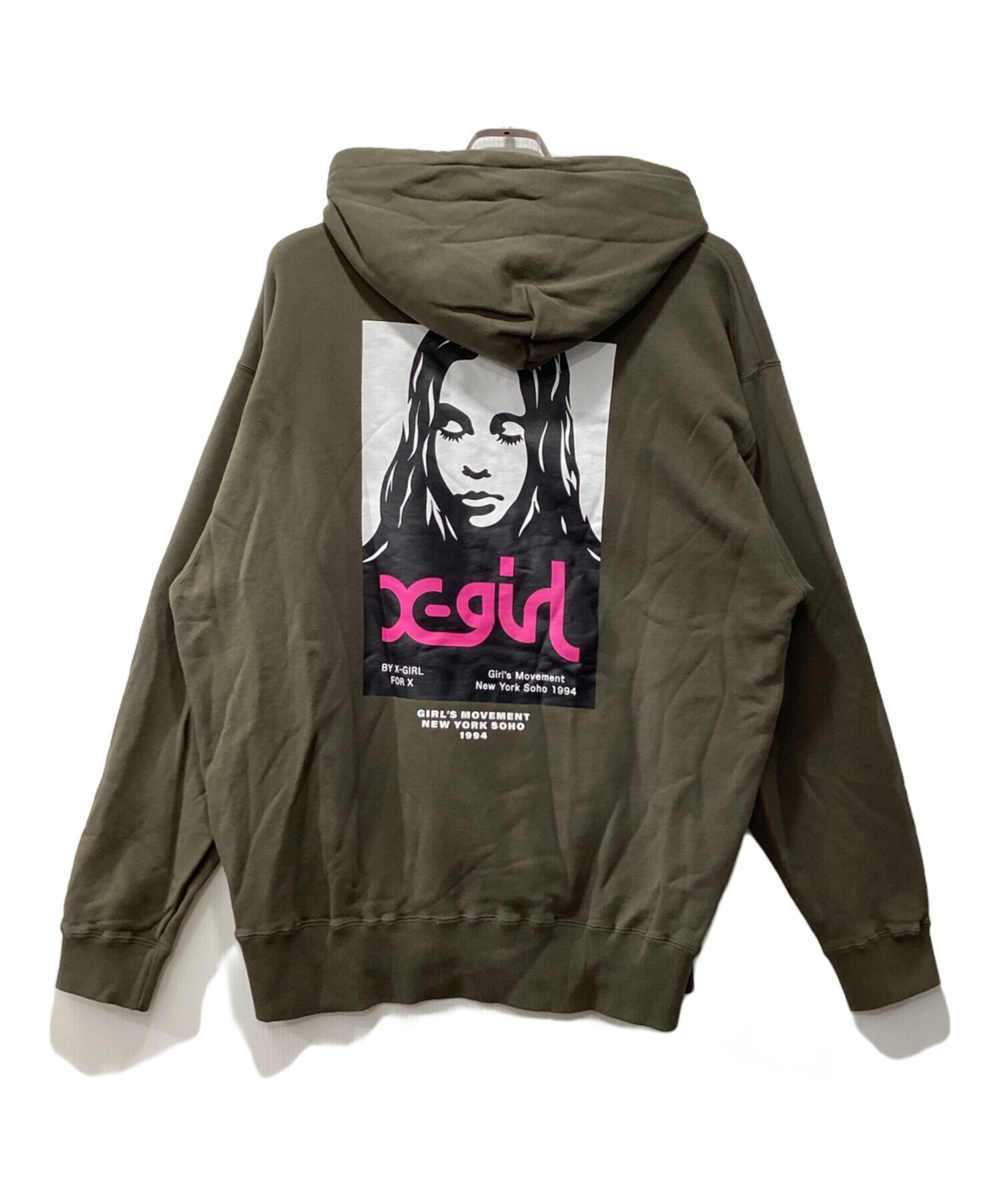 中古・古着通販】X-GIRL (エックスガール) パーカー/FACE POSTER SWEAT 