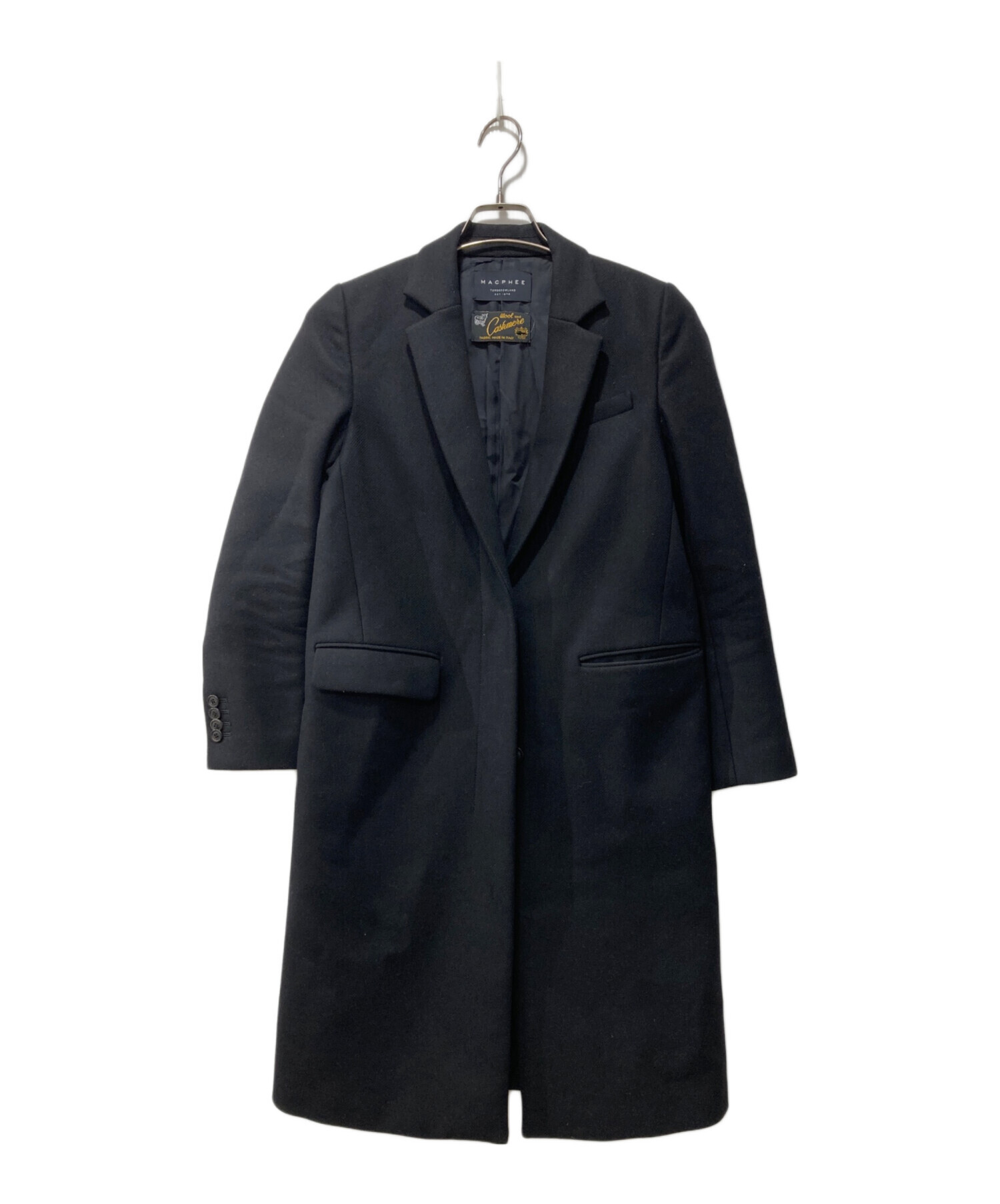 中古・古着通販】MACPHEE (マカフィー) チェスターコート ブラック 