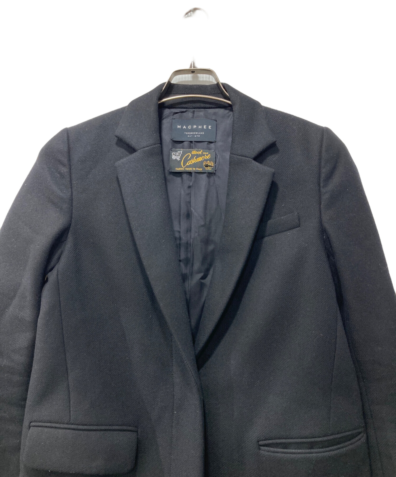 中古・古着通販】MACPHEE (マカフィー) チェスターコート ブラック 