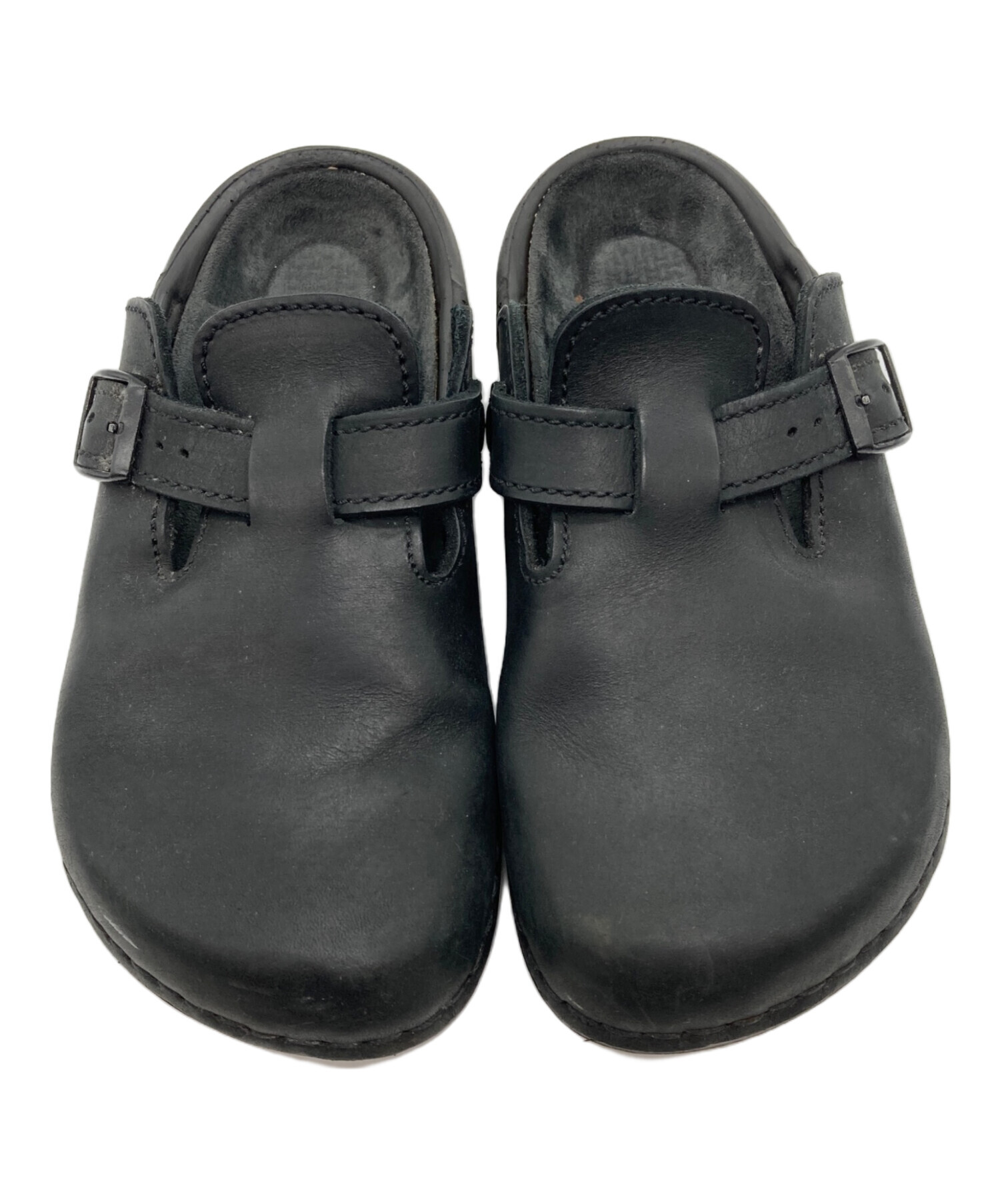 LZA様✨ビルケンシュトック ブラックレザー サボサンダル 37 24㎝ 中古・古着通販】BIRKENSTOCK (ビルケンシュトック) レザーサンダル