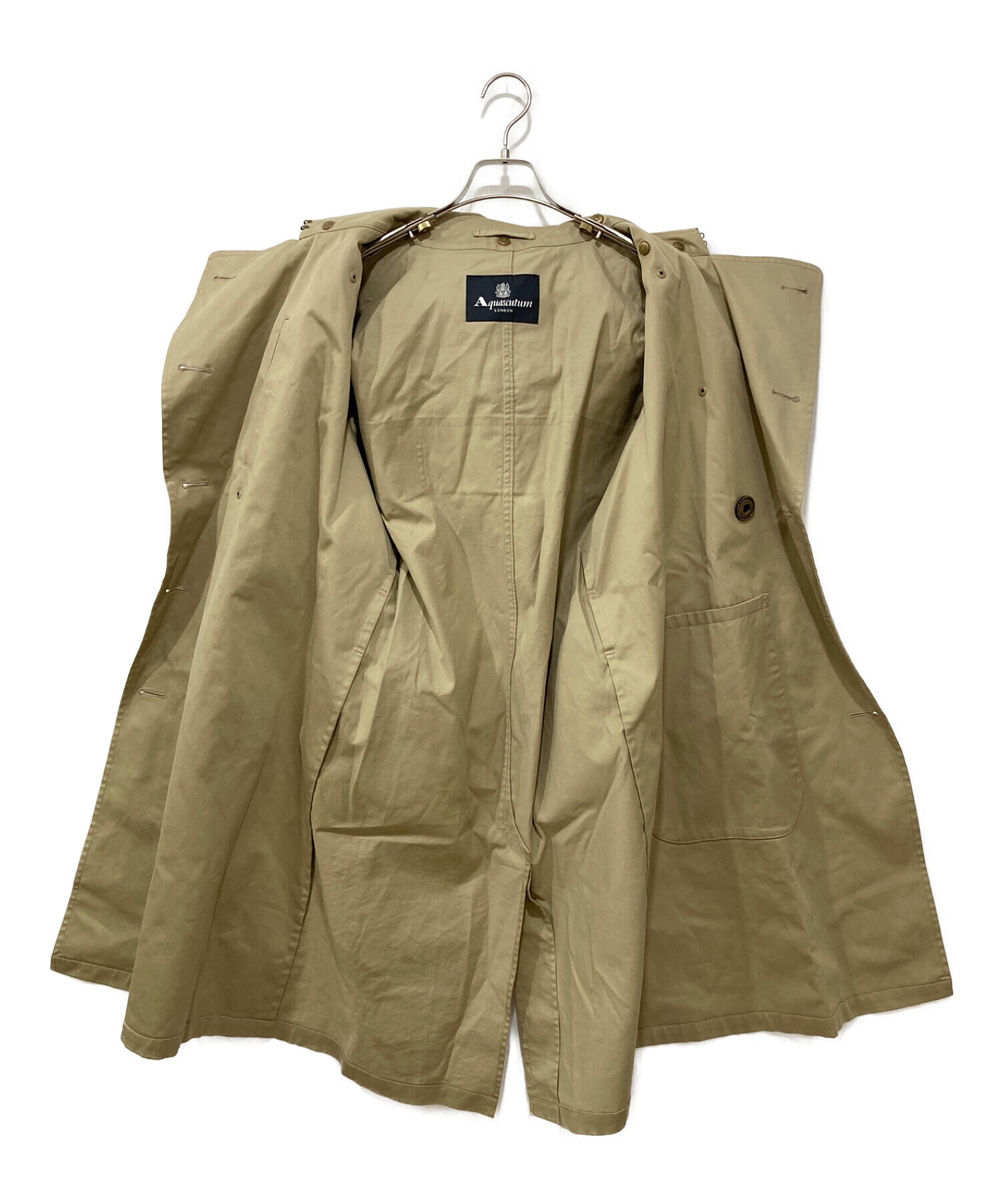 Aquascutum ベージュ トレンチコート　サイズ36 美品 AQUASCUTUM（アクアスキュータム）トレンチコート ベージュ サイズ:6