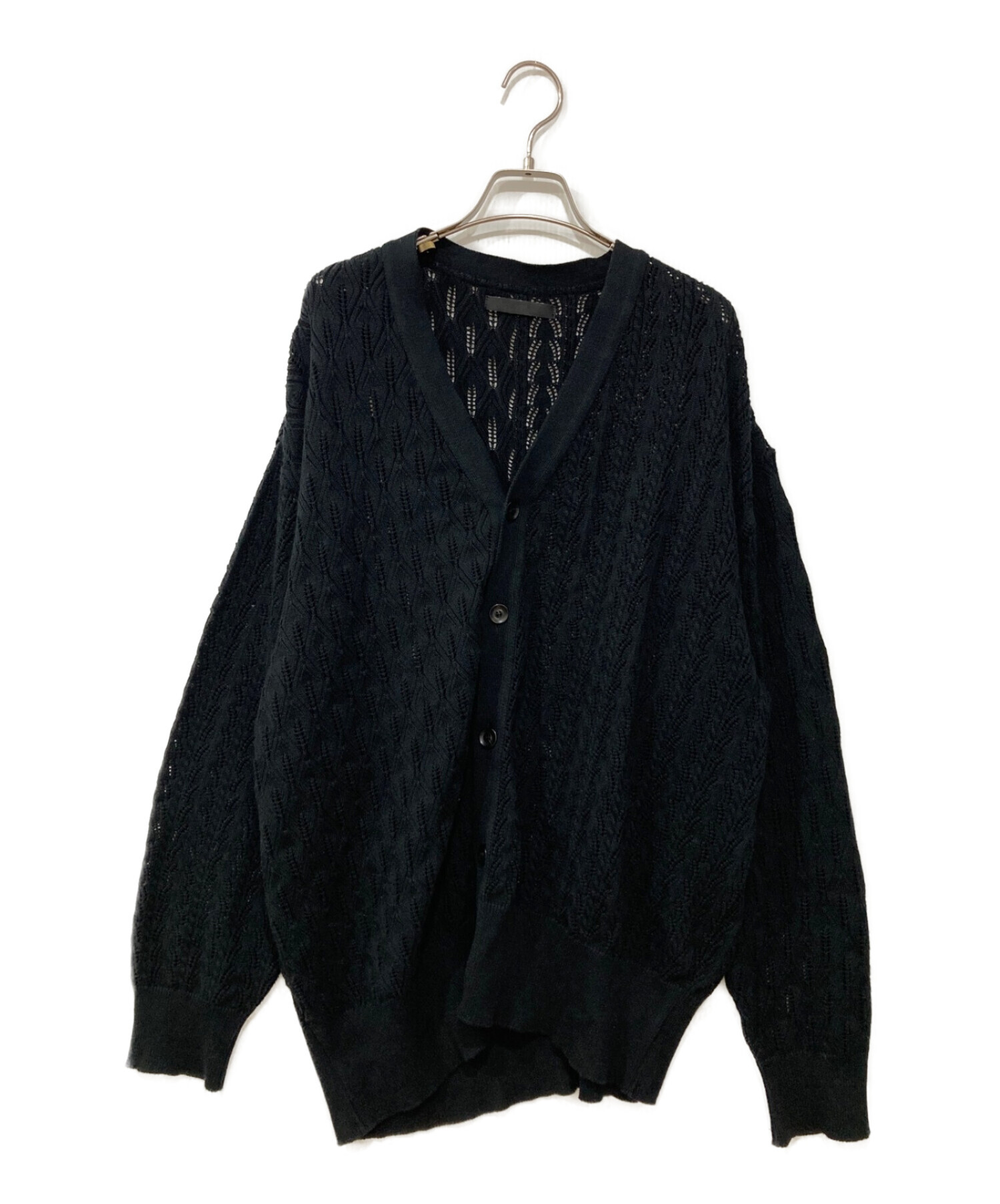 中古・古着通販】JUHA (ユハ) BOTANICAL SWICHING CARDIGAN ブラック