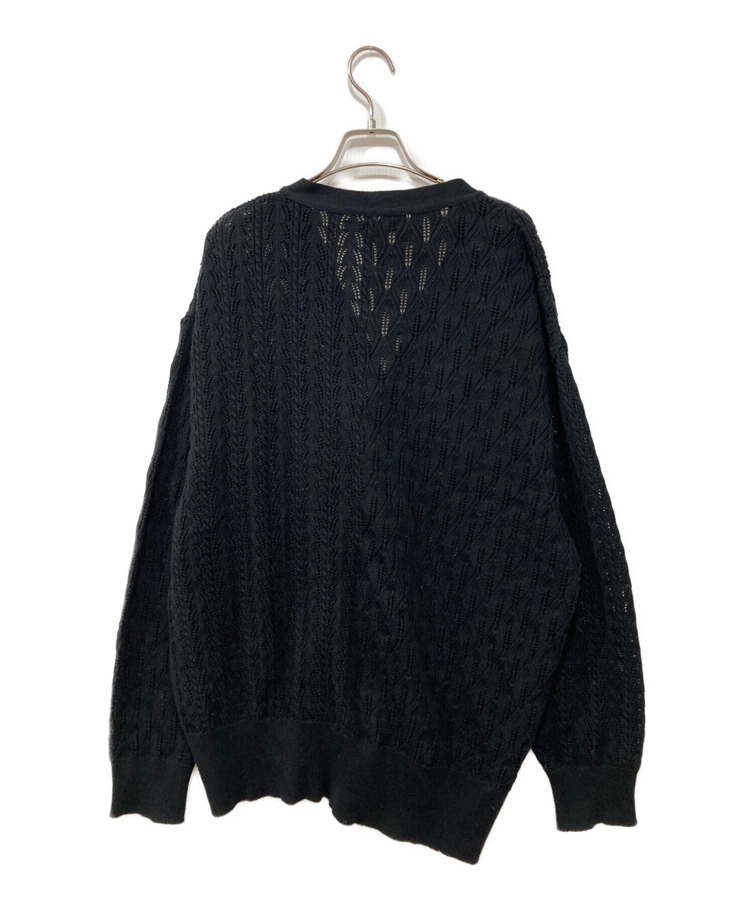 中古・古着通販】JUHA (ユハ) BOTANICAL SWICHING CARDIGAN ブラック 
