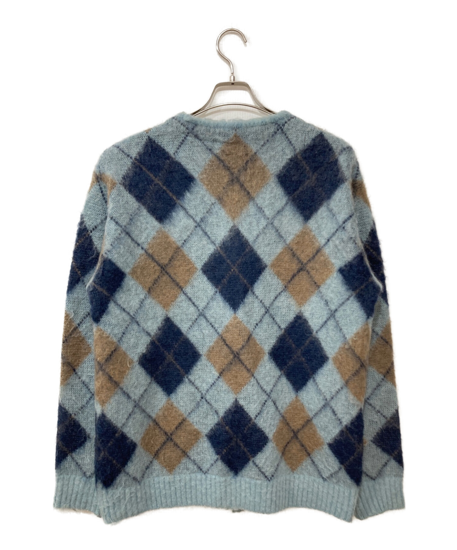 モヘアカーディガン M ブルー　アーガイル　ニードルス　ニードルズ　12