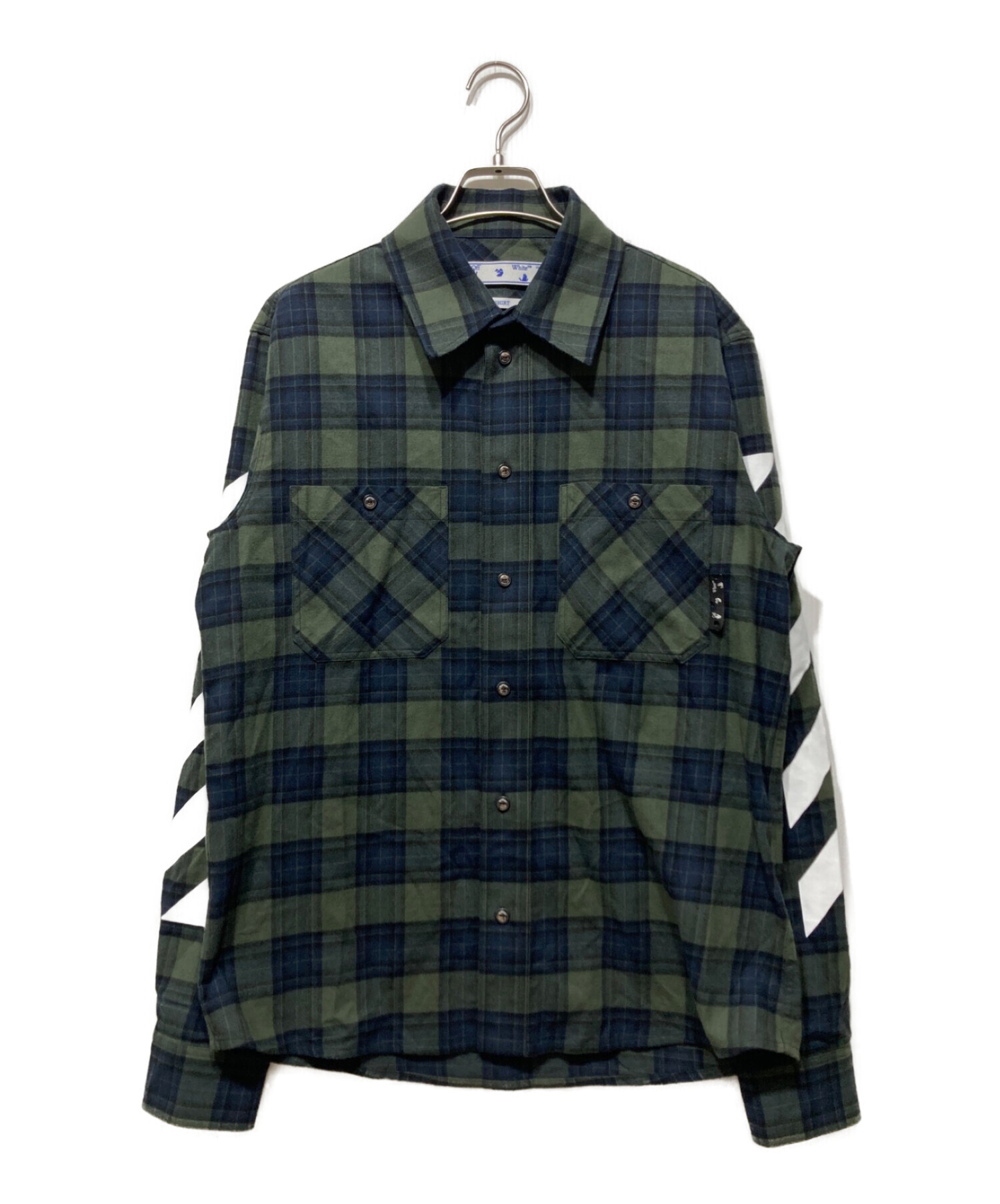 中古・古着通販】OFFWHITE (オフホワイト) チェックシャツ 中古・古着通販】OFFWHITE (オフホワイト) チェックシャツ