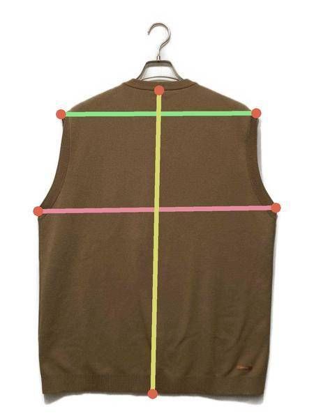 中古・古着通販】SOPHNET. (ソフネット) ニットベスト ブラウン サイズ