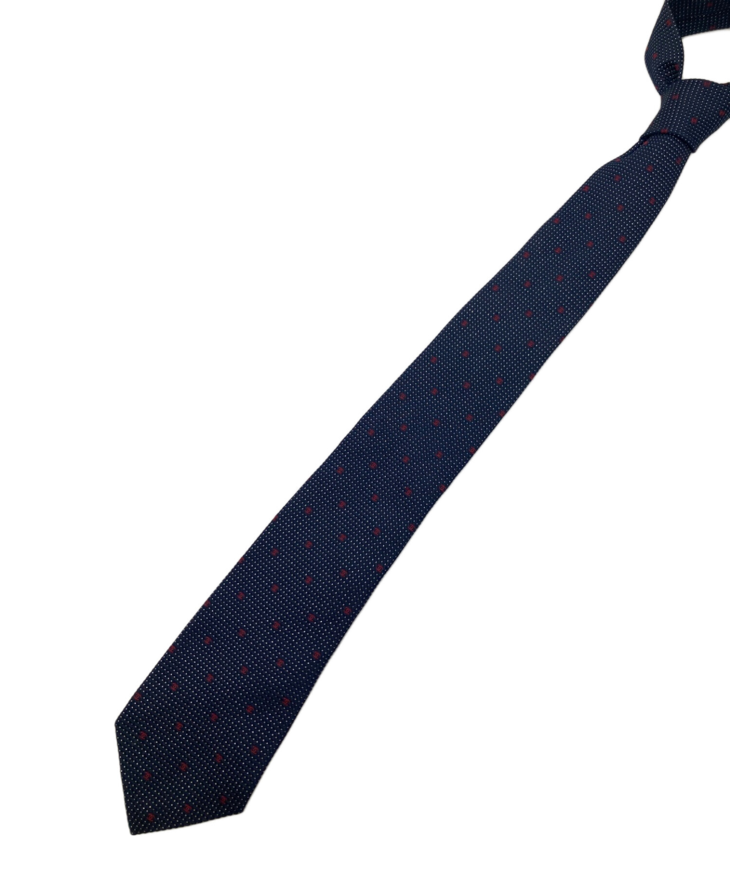 【未使用に近い✨】シャネル ネクタイ ネイビー ココマーク 現行モデル シルク 中古・古着通販】CHANEL (シャネル) ココマーク柄ネクタイ ネイビー