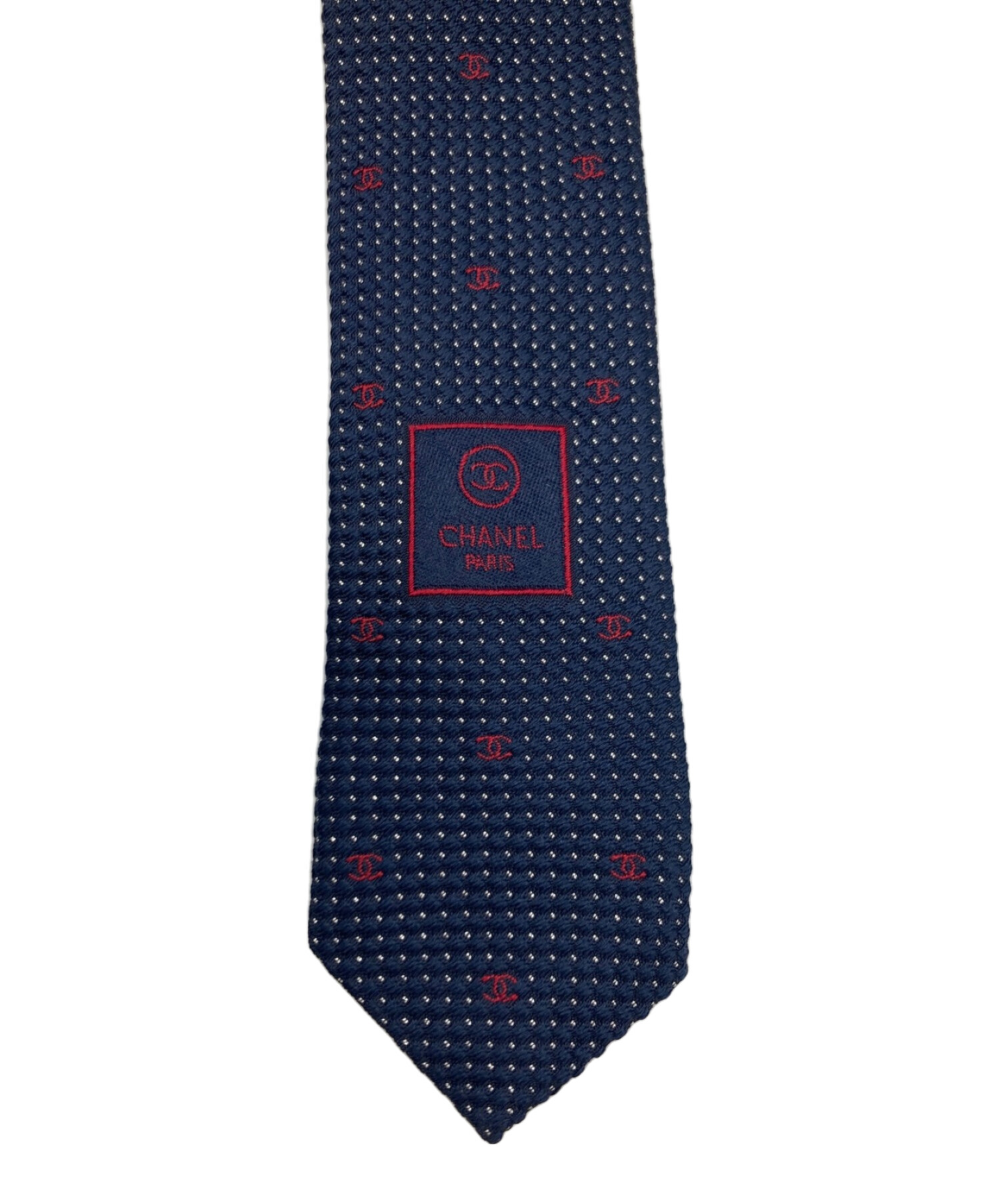 タイムセール未使用CHANEL ネクタイ ネイビー レッド ダイヤモンド タイムセール未使用CHANEL ネクタイ ネイビー レッド ダイヤモンド