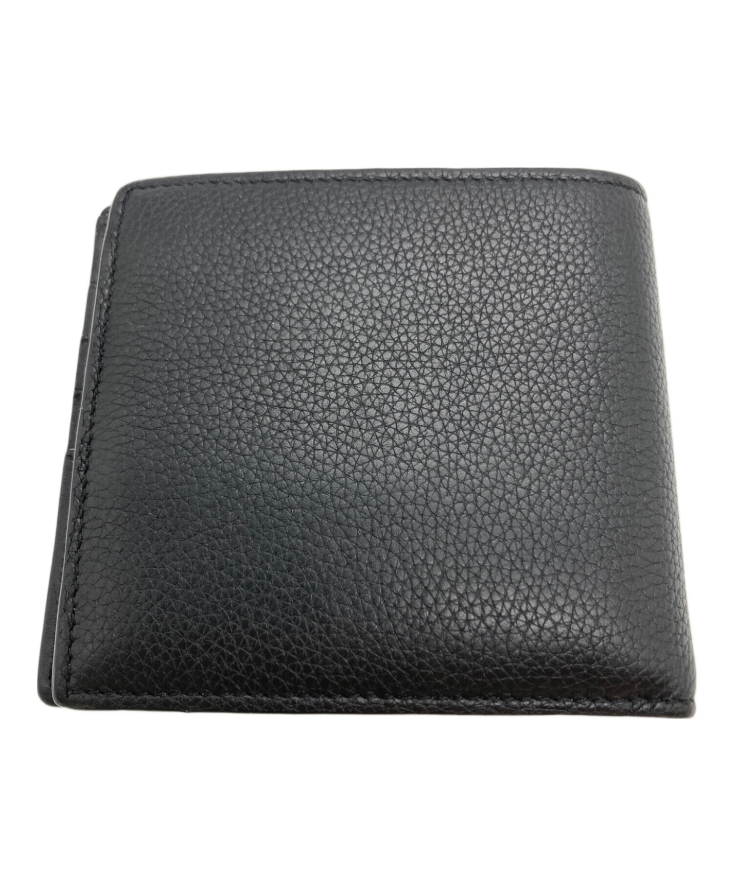 中古・古着通販】LOEWE (ロエベ) アナグラムロゴ2つ折り財布 ブラック