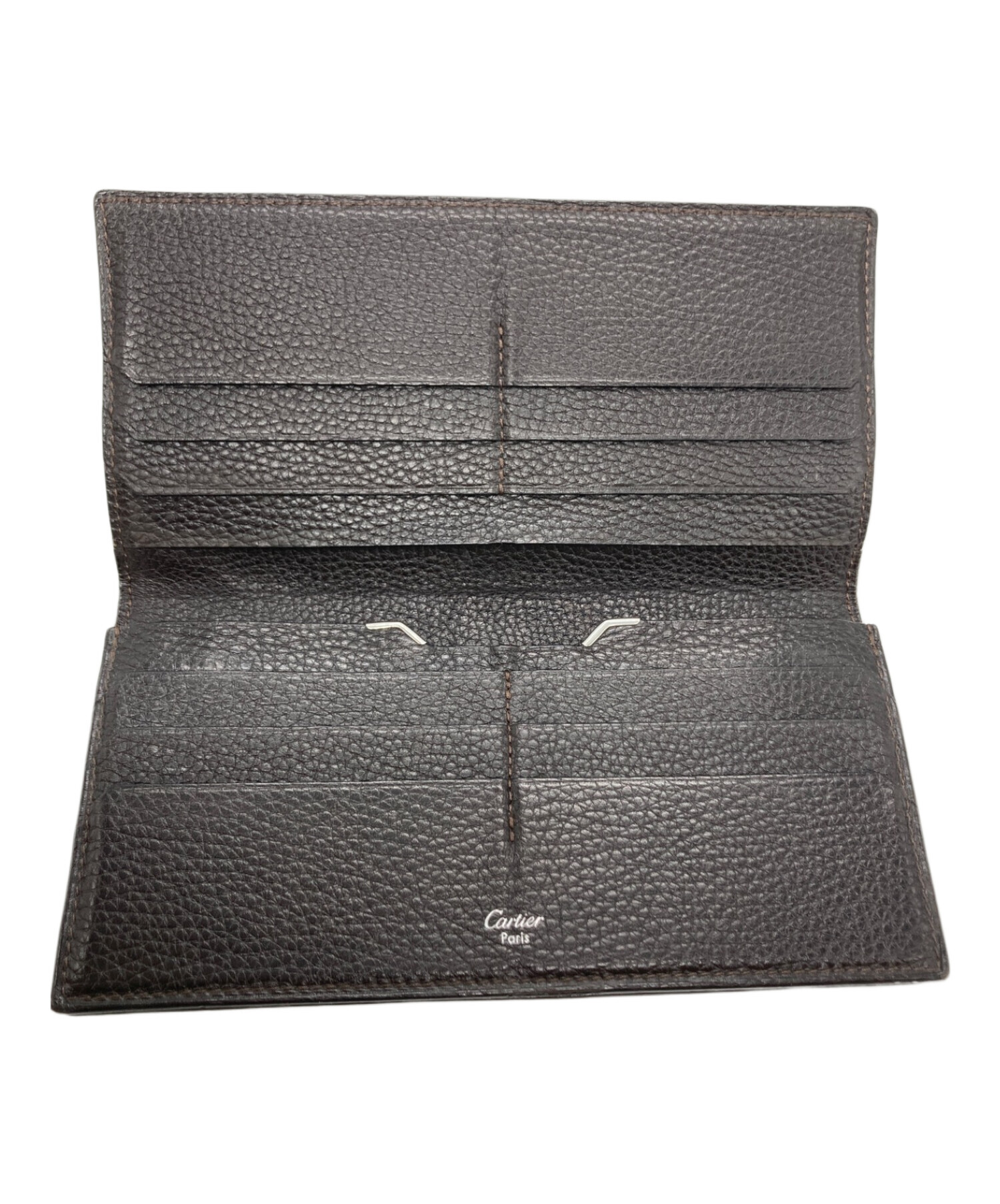 中古・古着通販】Cartier (カルティエ) 2つ折り長財布 ブラウン