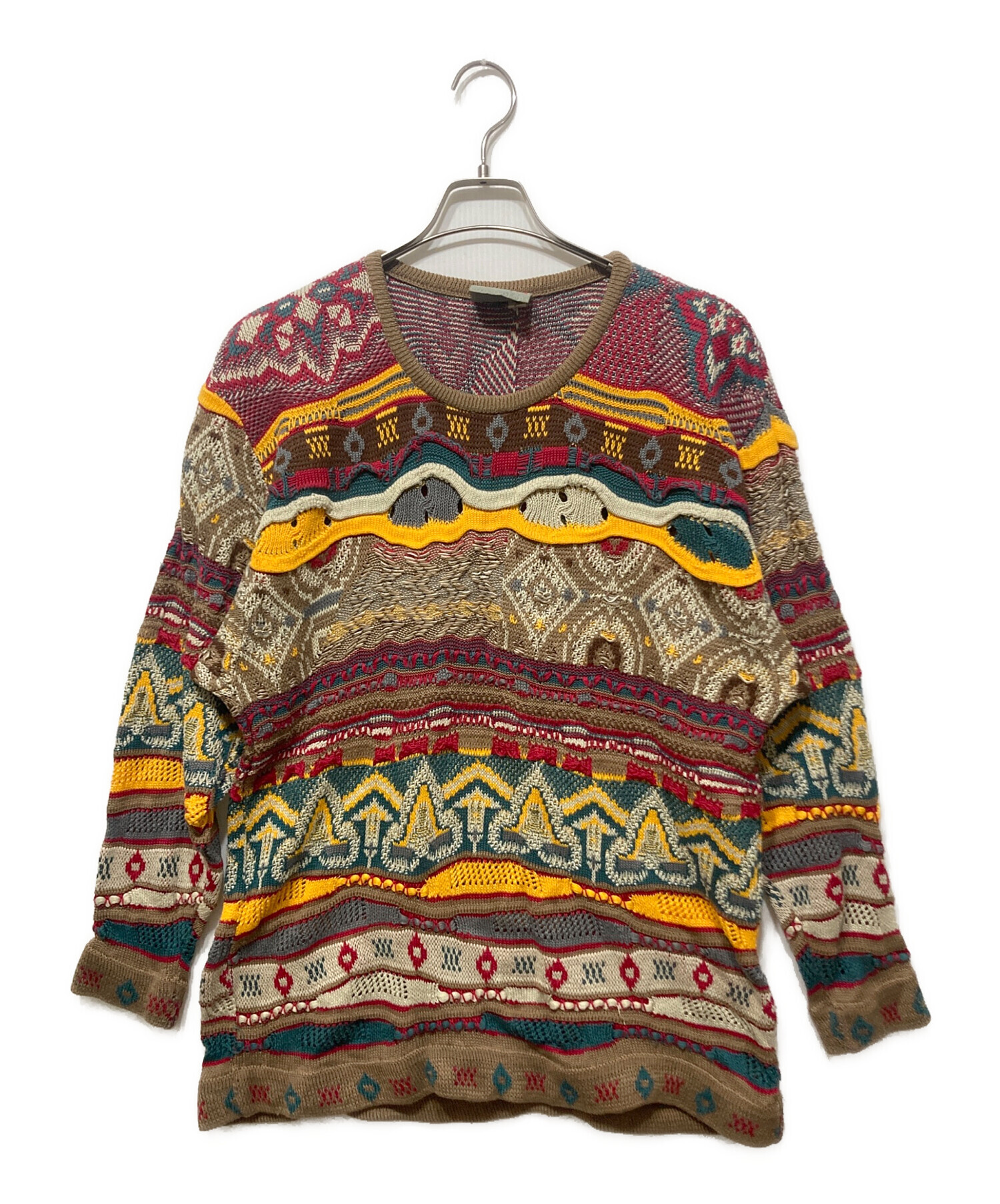 中古・古着通販】Coogi (クージー) 3D立体編みニット マルチカラー