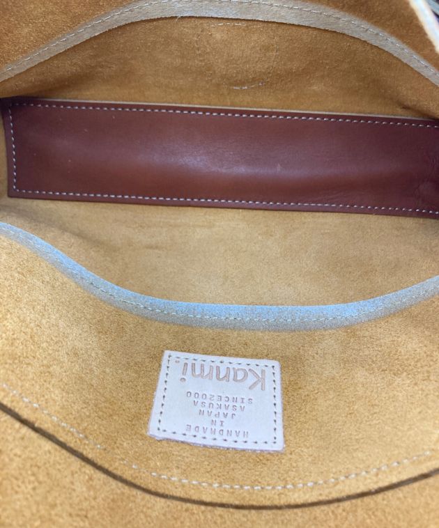 中古・古着通販】kanmi (カンミ) レザーショルダーバッグ キャメル