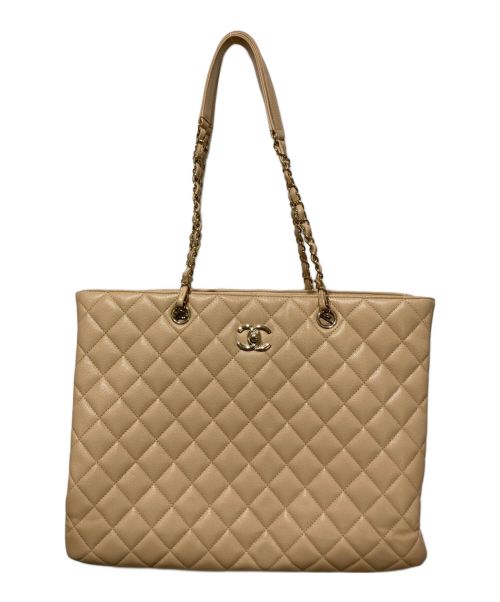 中古・古着通販】CHANEL (シャネル) チェーントートバッグ ベージュ