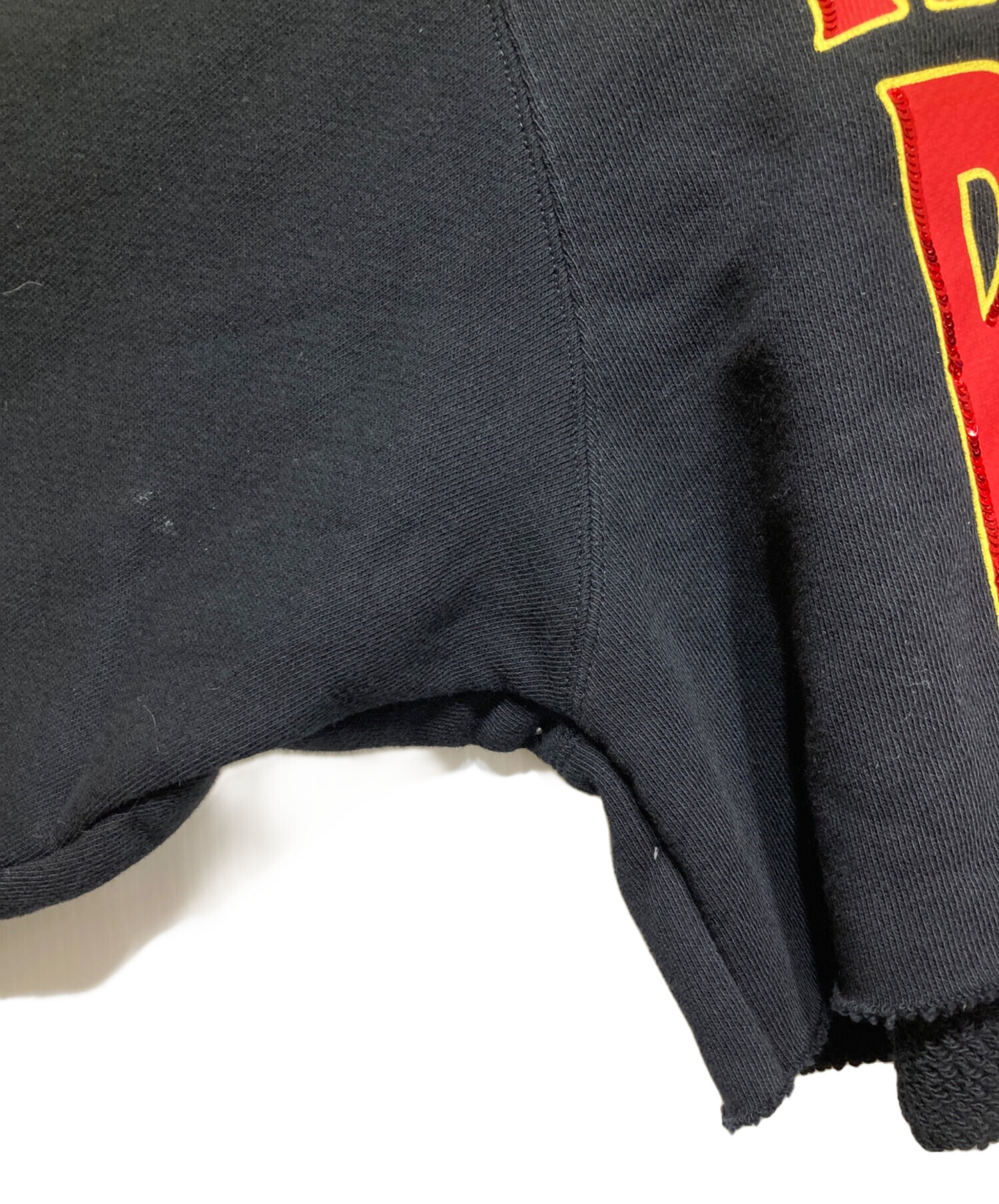 中古・古着通販】GUCCI (グッチ) クロップドスウェットシャツ ブラック