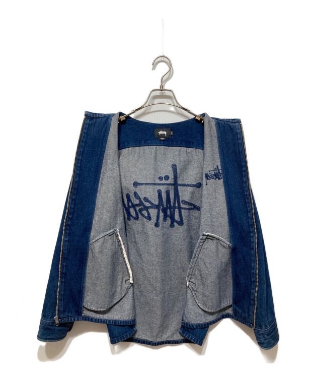 中古・古着通販】stussy (ステューシー) デニムジップパーカー