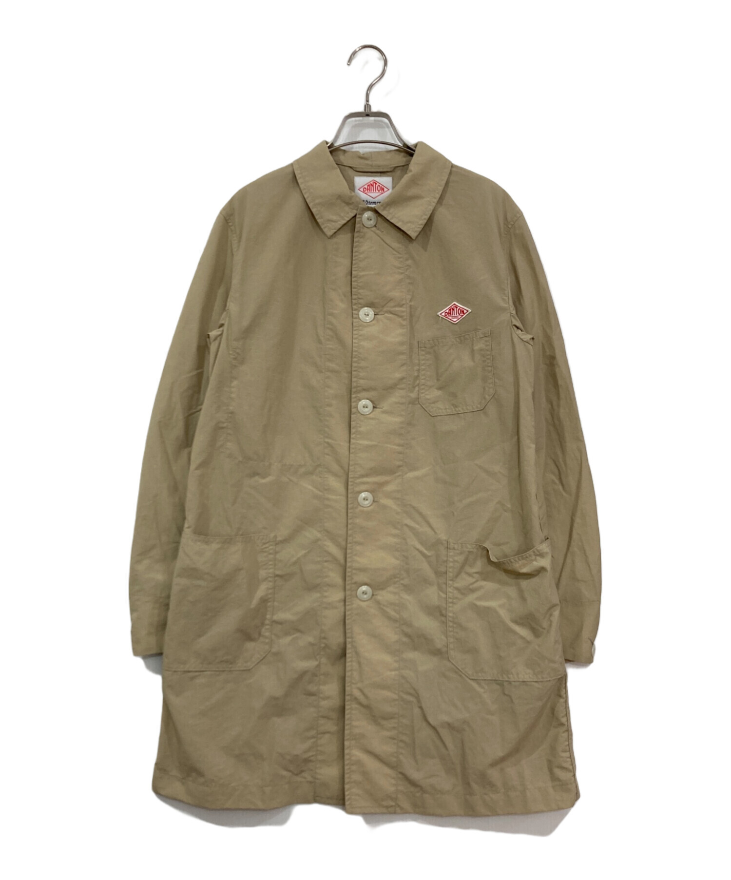 DANTON×beams ナイロンステンカラーコート 38 ベージュ 中古・古着通販】DANTON (ダントン) BEAMS (ビームス) ナイロンステン
