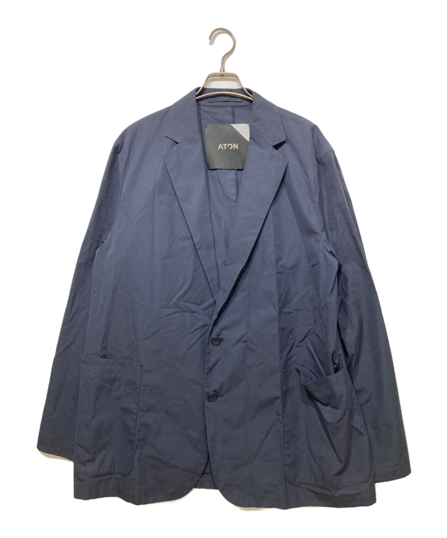 中古・古着通販】ATON (エイトン) テーラードジャケット ネイビー