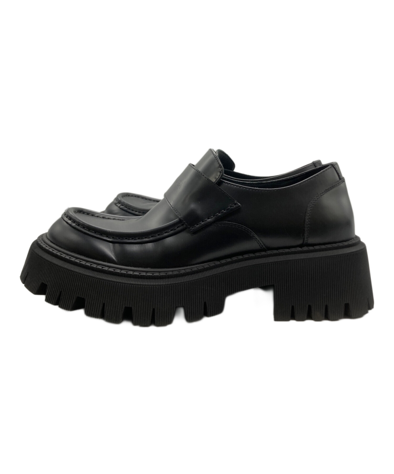 BALENCIAGAローファー BALENCIAGA Tractor leather loafers | NET-A-PORTER