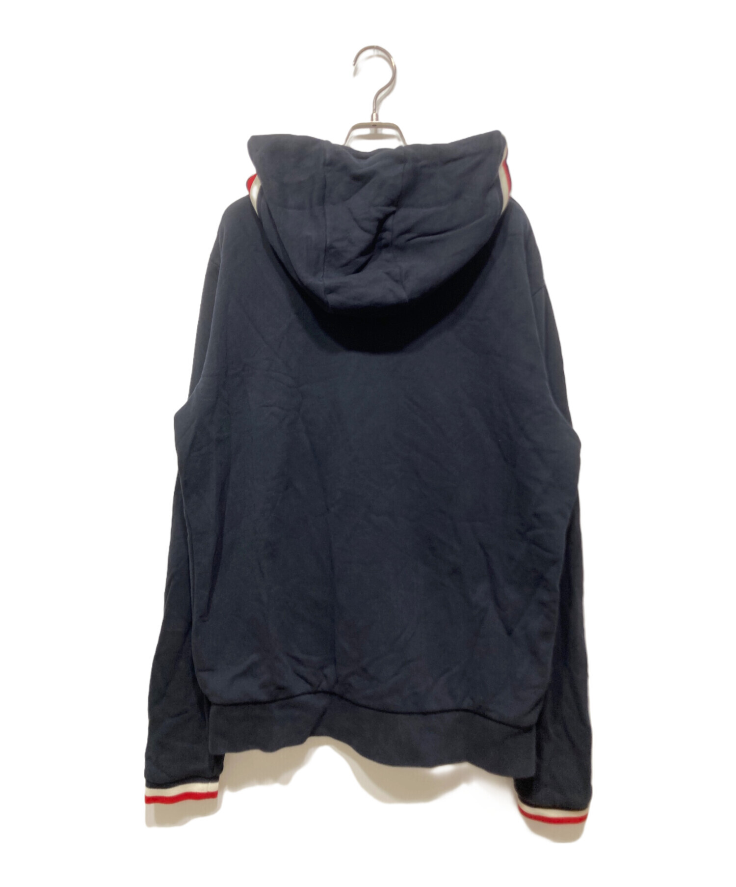 MONCLER ネイビー ジップアップ 美品 中古・古着通販】MONCLER (モンクレール) ジップパーカー