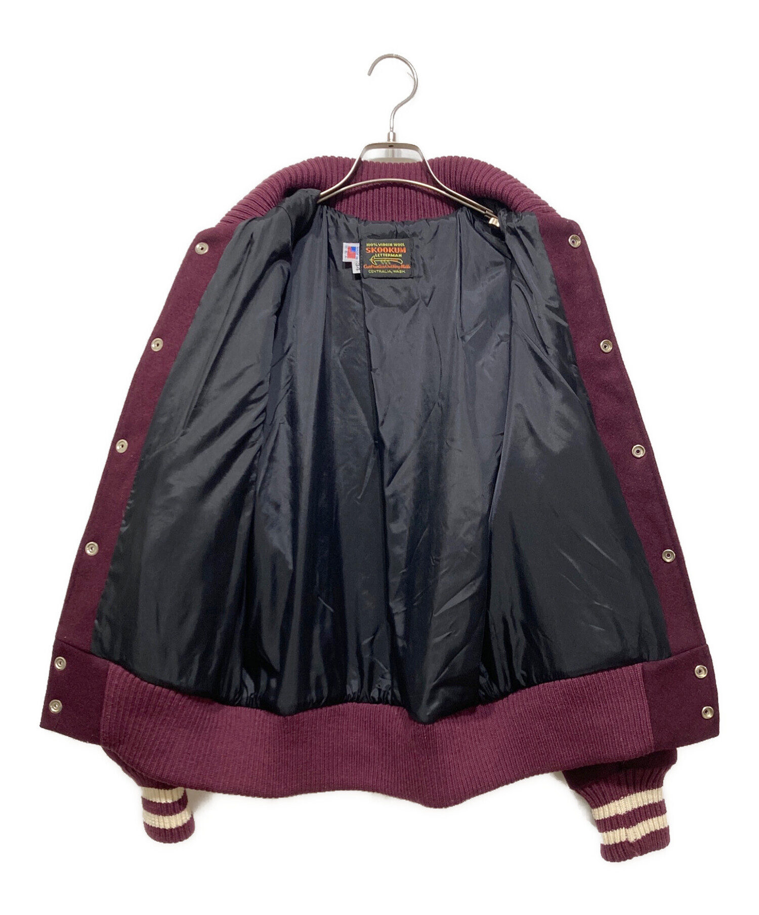 中古・古着通販】SKOOKUM (スクーカム) スタジャン ボルドー サイズ:34