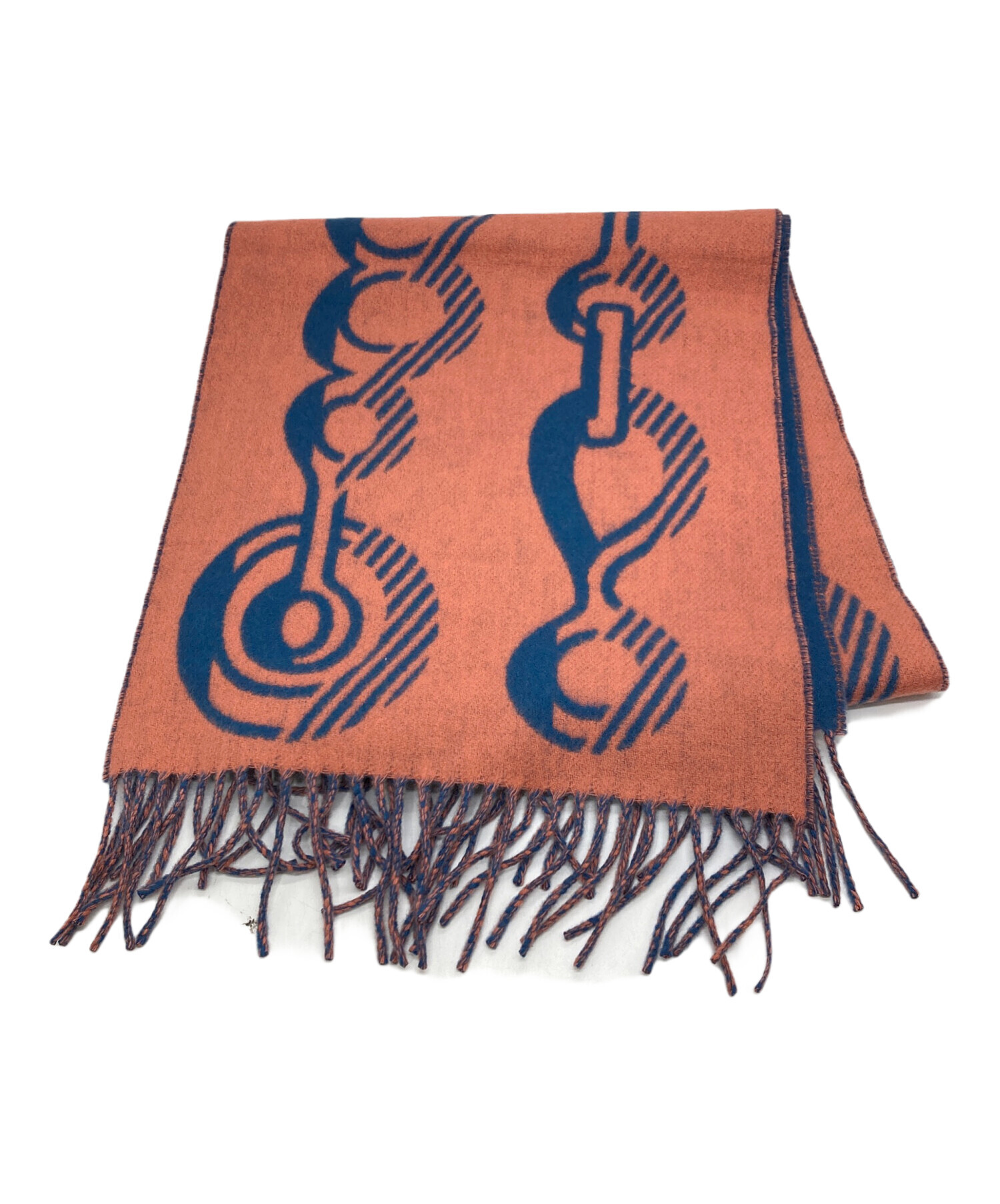 中古・古着通販】HERMES (エルメス) フリンジカシミヤマフラー