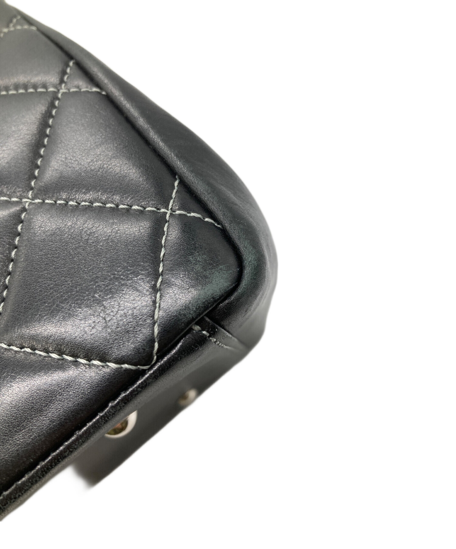 CHANEL シャネル ショルダーバッグ - 黒系 【古着】【中古】 中古・古着通販】CHANEL (シャネル) ミニチェーンショルダーバッグ