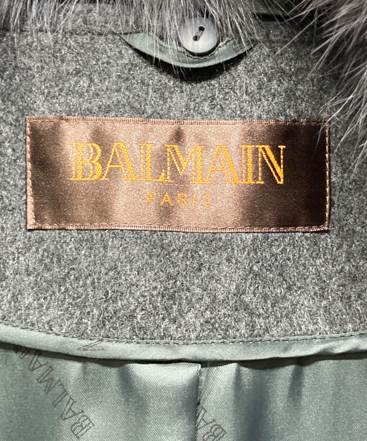 中古・古着通販】BALMAIN (バルマン) フォックスファーカシミヤステン