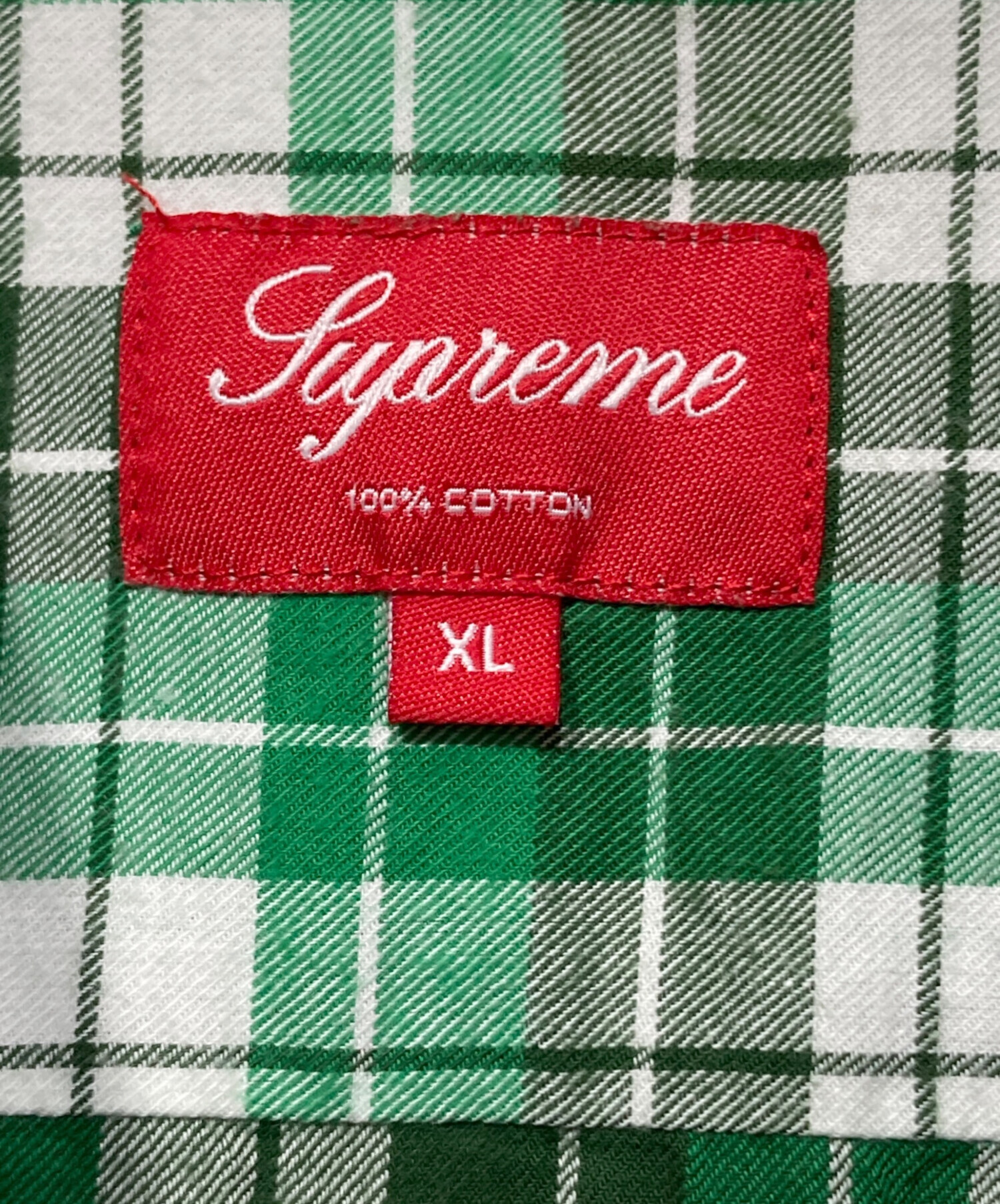 中古・古着通販】Supreme (シュプリーム) チェックネルシャツ グリーン