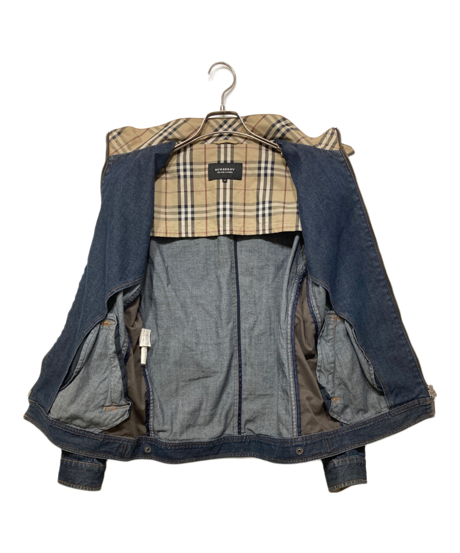 希少　バーバリーブラックレーベル　カバーオール　デニムジャケット　ノバチェック 中古・古着通販】BURBERRY BLACK LABEL (バーバリーブラックレーベル