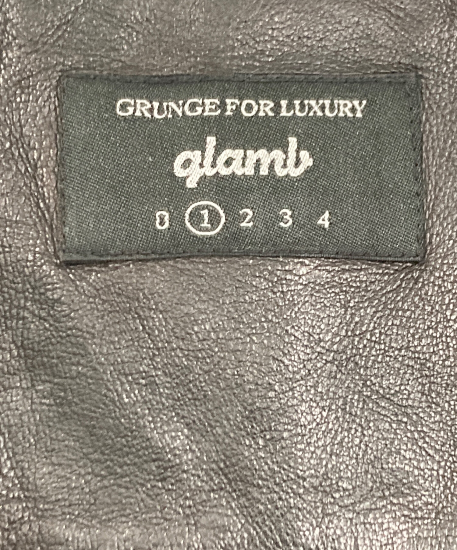 中古・古着通販】glamb (グラム) ブレインレザージャケット ブラック 