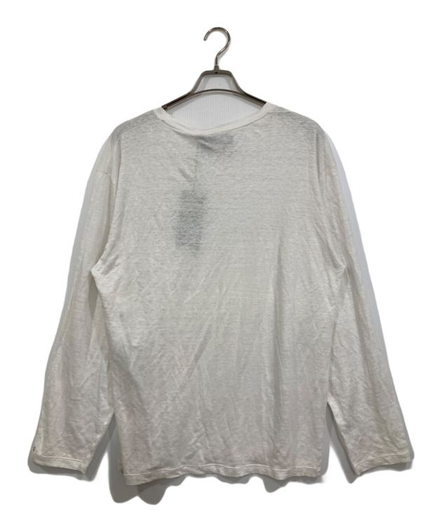 中古・古着通販】GUCCI (グッチ) LINEN V-NECK T-SHIRT ホワイト