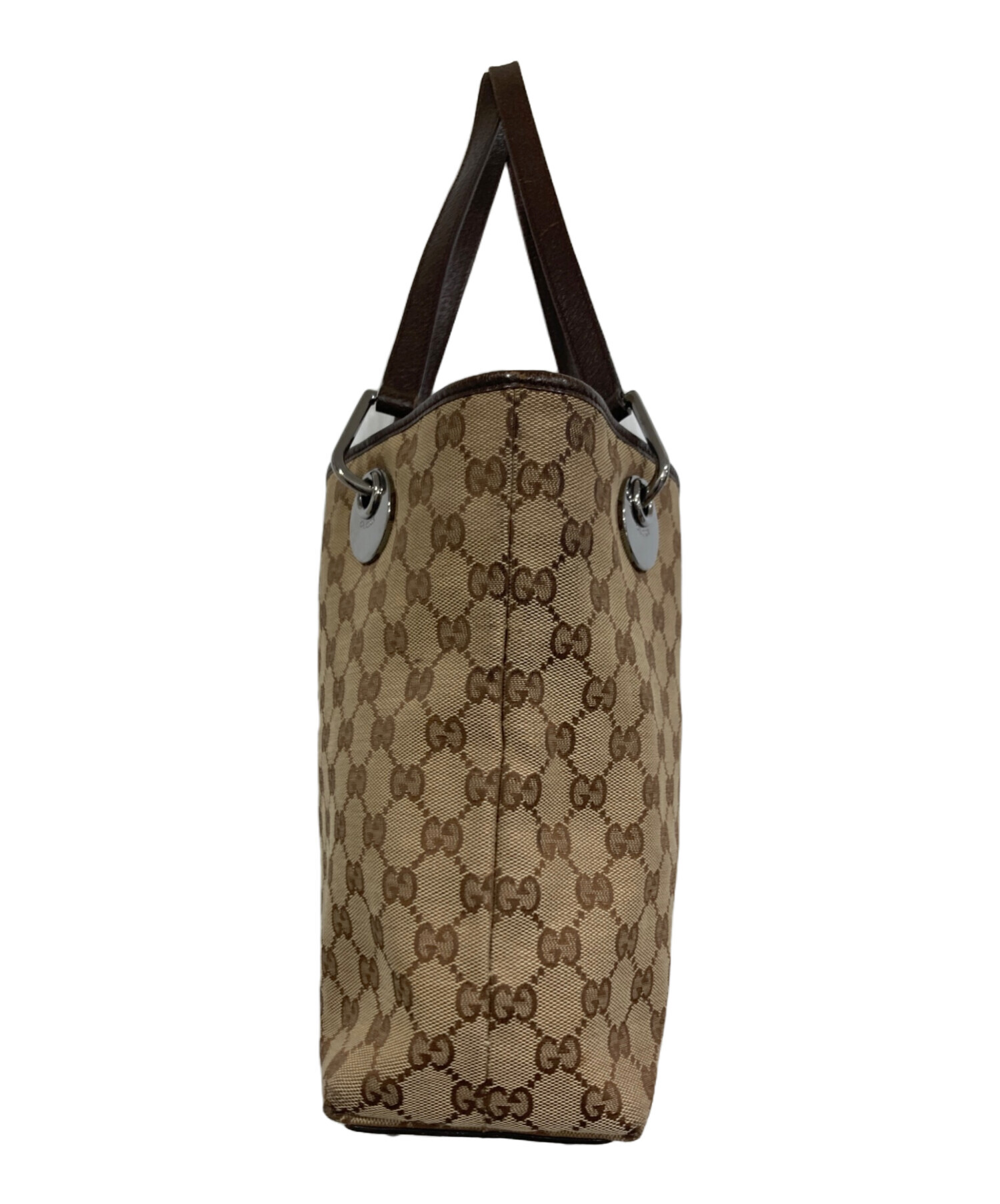 中古・古着通販】GUCCI (グッチ) GGキャンバストートバッグ ベージュ 