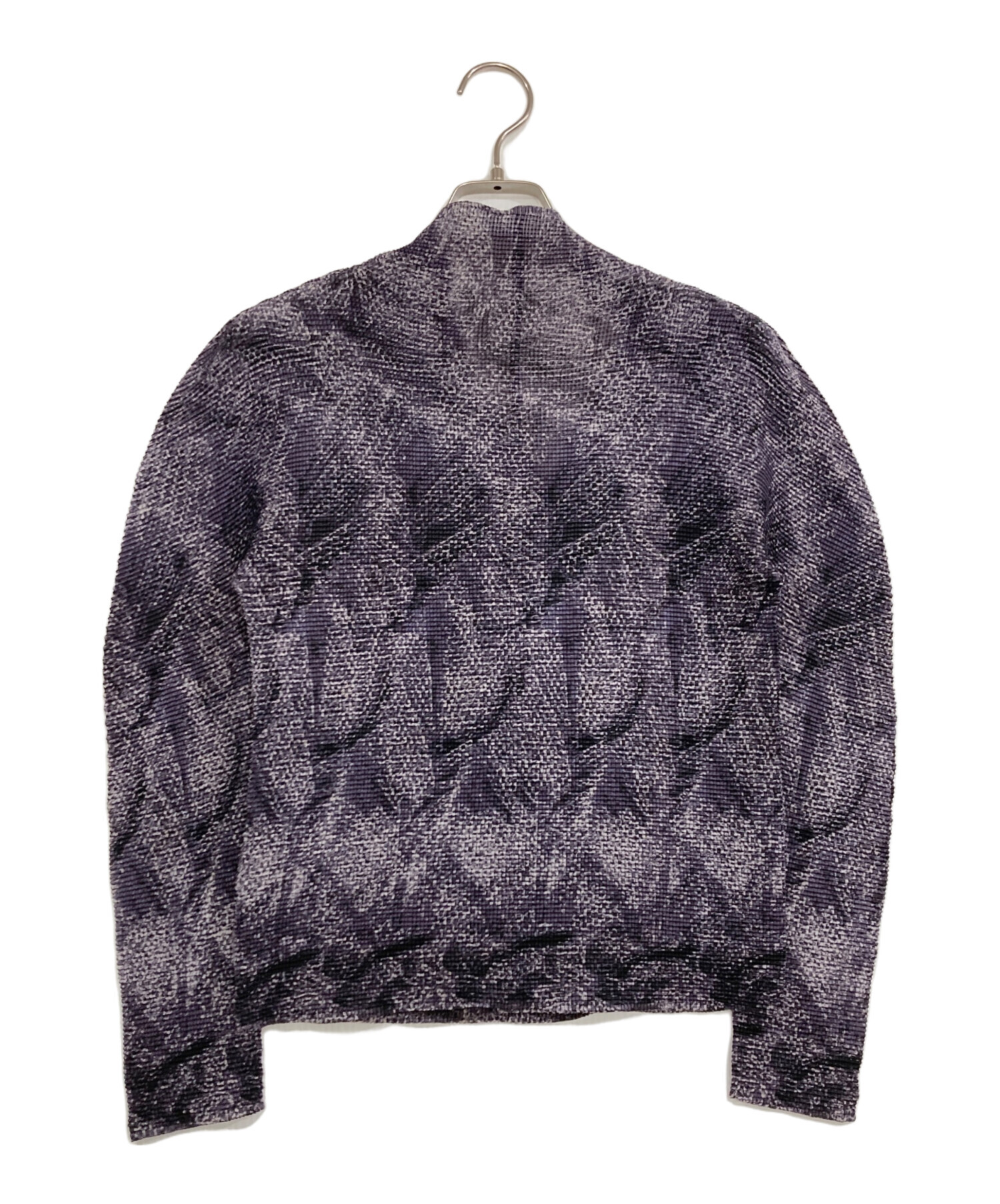 イッセイミヤケ プリーツ カーディガン 薄紫 ISSEY MIYAKE 紫色