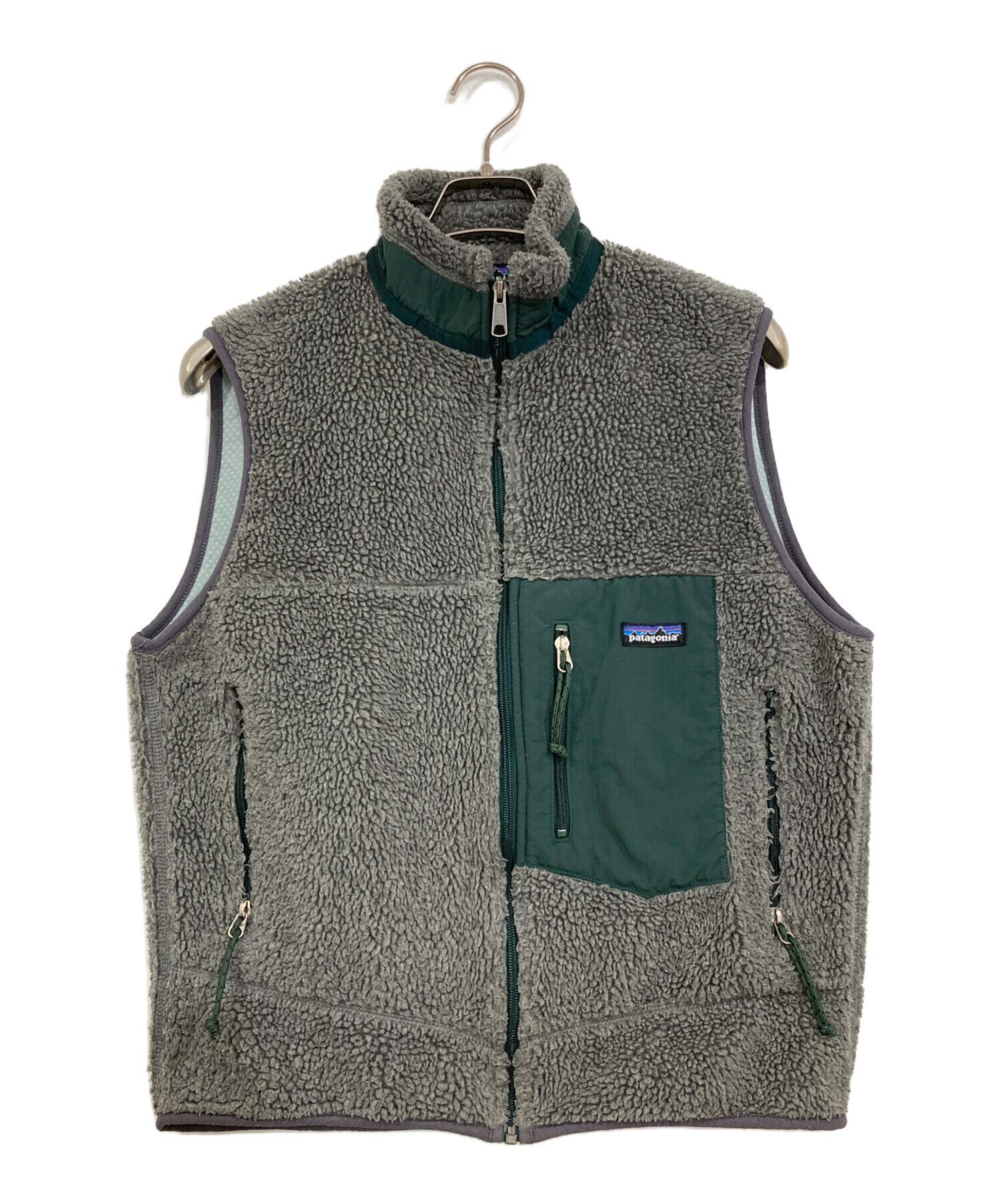 レア色　パタゴニア レトロＸベスト　グレー　グリーン　サイズＭ 中古・古着通販】Patagonia (パタゴニア) クラシックレトロXベスト