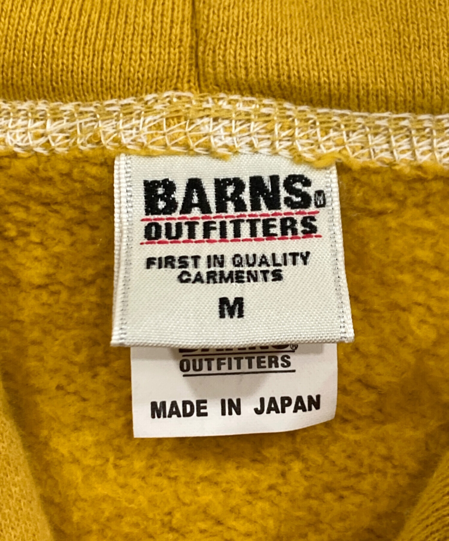 BARNS OUTFITTERS プルオーバー スウェットパーカー マスタード 中古・古着通販】BARNS OUTFITTERS (バーンズアウトフィッターズ) プル