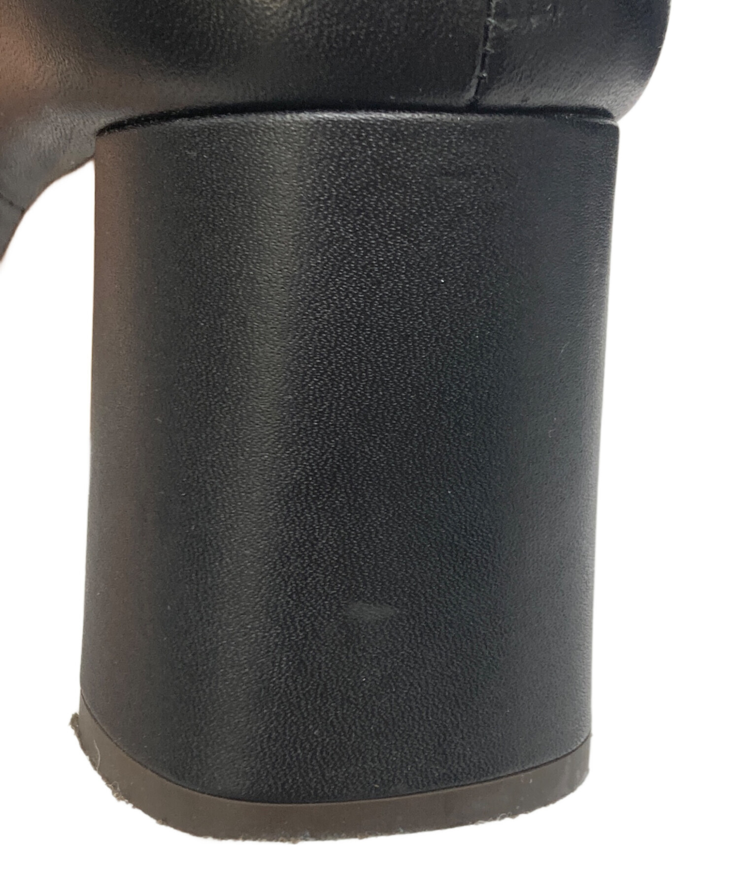 【新品未使用】ダイアナロングブーツ23.5cm ダイアナ DIANA ロングブーツ （黒人工スムース） -ファッション通販