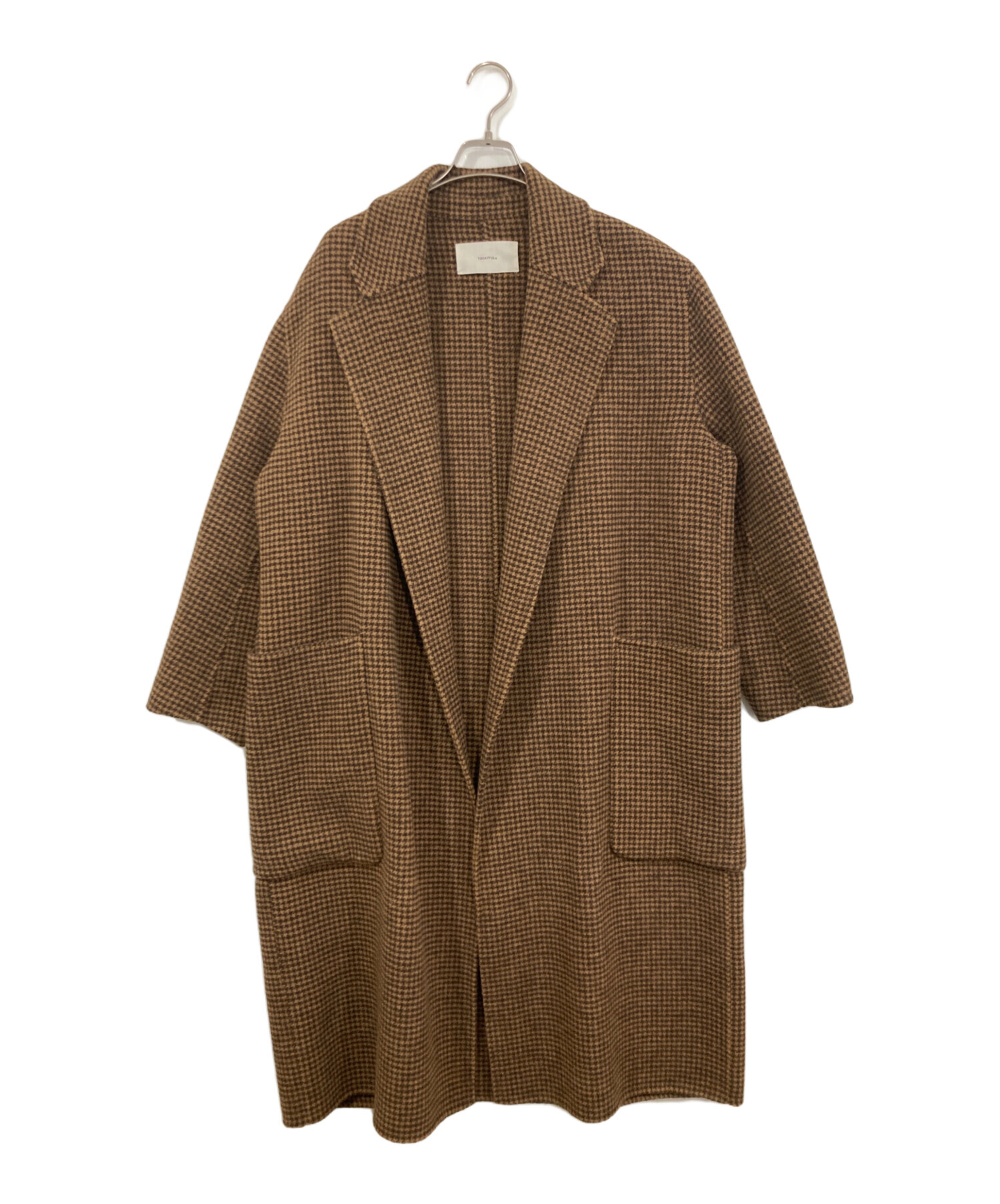 TODAYFUL オーバーチェックコート ブラウン36
