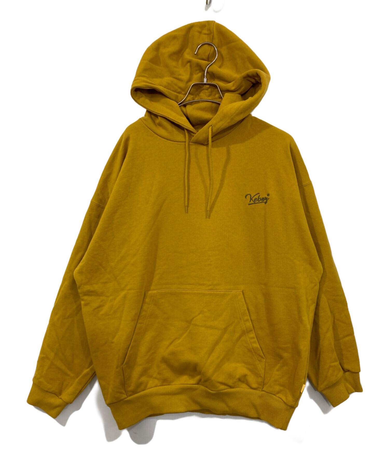 中古・古着通販】KEBOZ (ケボズ) バッグ刺繍ロゴパーカー イエロー
